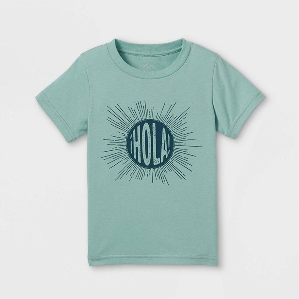 Kids' Hola Short Sleeve T-Shirt - Mint Blue Large 10/12